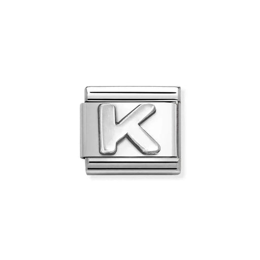 NOMINATION Classic Silver Letter K Charm - Charms - Nomination - Bumbletree