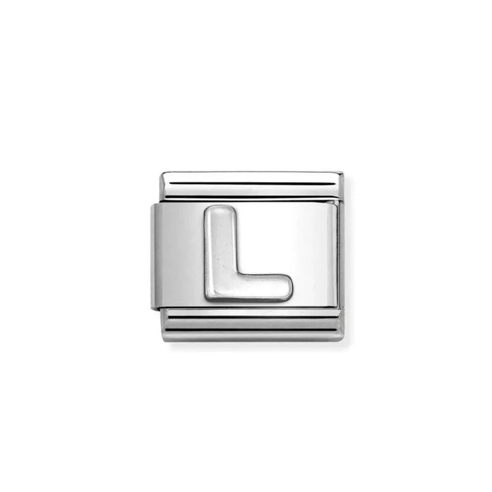 NOMINATION Classic Silver Letter L Charm - Charms - Nomination - Bumbletree