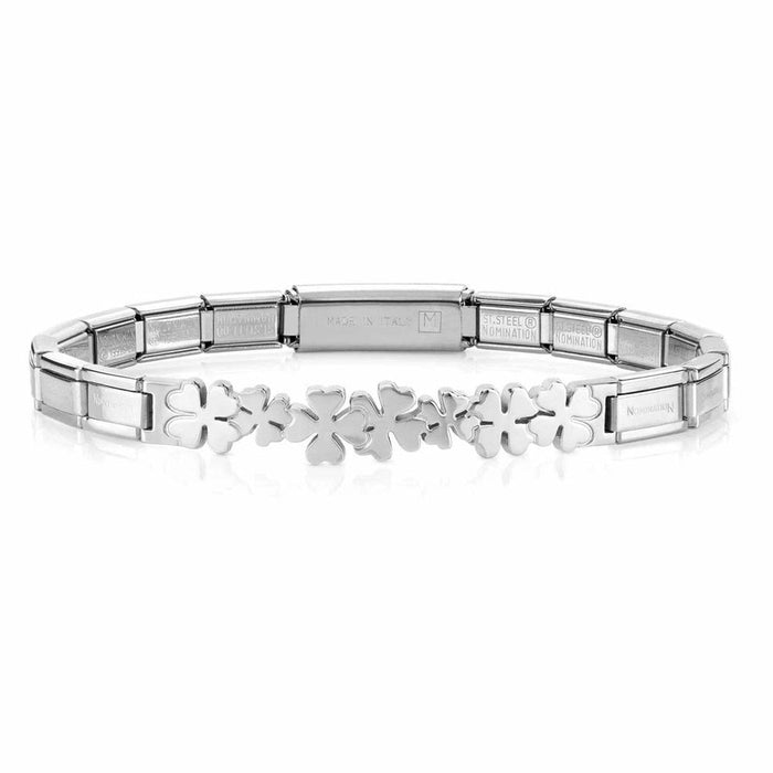 NOMINATION Trendsetter Stainless Steel Clovers Smarty Bracelet - Bumbletree Ltd