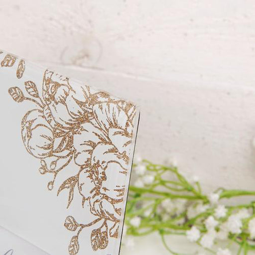 6" X 4" - GOLD FLORAL FRAME - 50 YEARS - Bumbletree Ltd