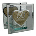 Glass Tealight Holder - 50th Anniversary - Bumbletree Ltd