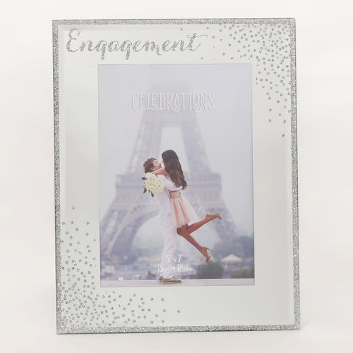5" X 7" - GLASS SPARKLE FRAME - ENGAGEMENT - Bumbletree Ltd