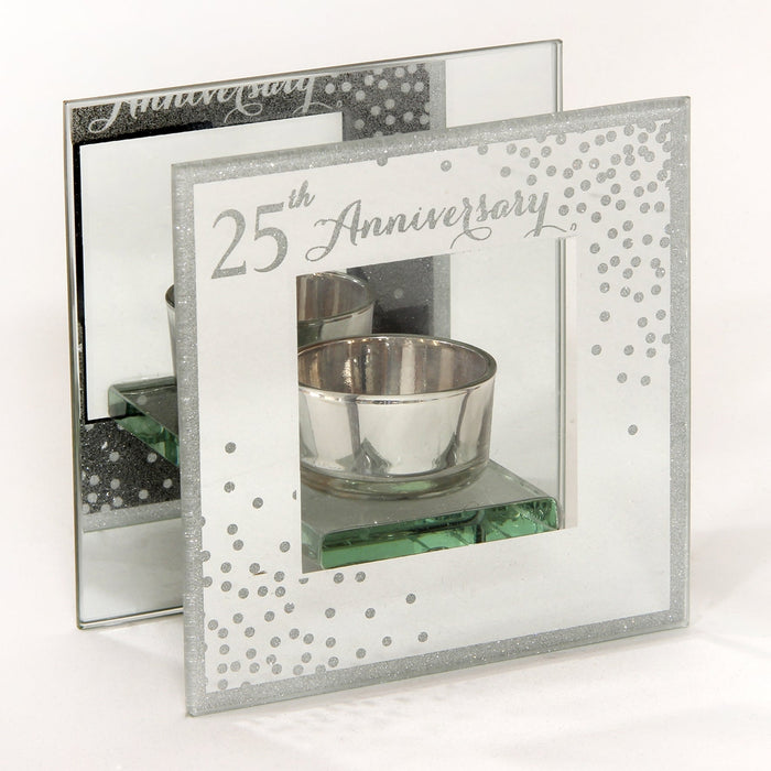 Sparkle Tealight Holder - 25th Anniversary - Bumbletree Ltd