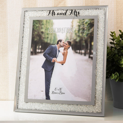 8" X 10" - CRYSTAL BORDER FRAME - MR & MRS - Bumbletree Ltd