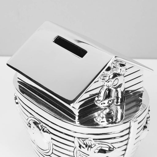 SILVER PLATED MONEY BOX - NOAH'S ARK - Bumbletree Ltd