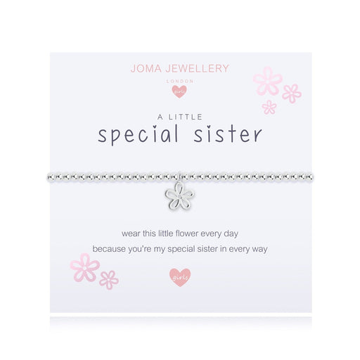 CHILDREN'S A LITTLE SPECIAL SISTER BRACELET LILAC - Bumbletree Ltd