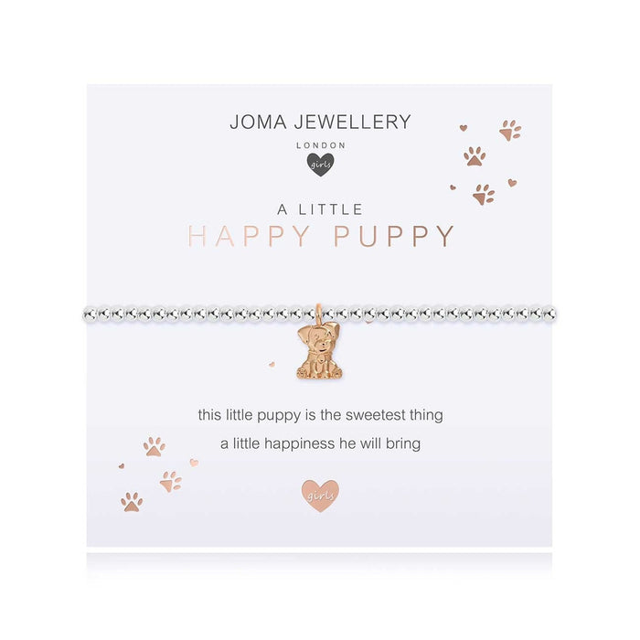 CHILDREN'S A LITTLE HAPPY PUPPY BRACELET - Bumbletree Ltd