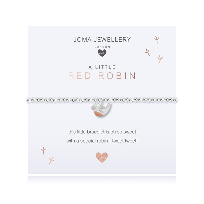 Children's A Little Red Robin Bracelet - Bracelets - Joma Jewellery - Bumbletree