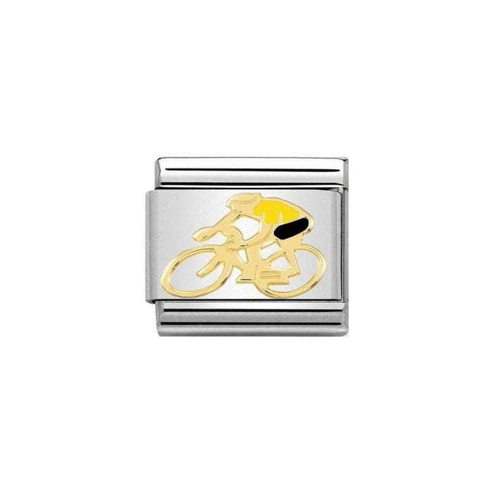 NOMINATION Classic Gold & Yellow Cyclist Charm - Bumbletree Ltd