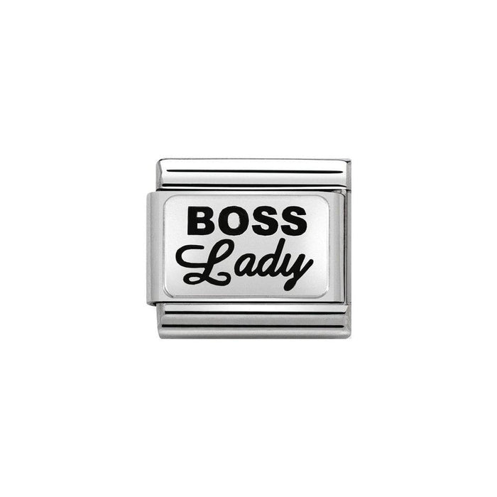NOMINATION Classic Silver Boss Lady Charm - Bumbletree Ltd