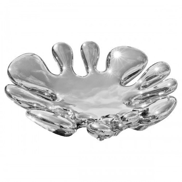 Ceramic Round Splash Dish - Silver - Bumbletree Ltd