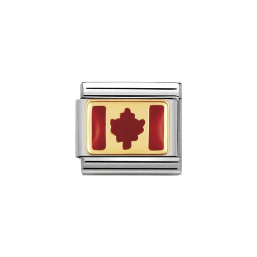NOMINATION Classic Gold & Enamel Canada Flag Charm - Charms - Nomination - Bumbletree