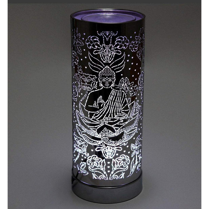 Buddah LED Colour Changing Oil & Wax Melt Burner Silver - Bumbletree Ltd