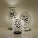 Mosaic Glass Egg Lamp - Mirrored Flower - Bumbletree Ltd