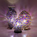 Mini Mosaic Glass Egg Lamp - Purple Flower - Bumbletree Ltd