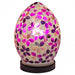Mini Mosaic Glass Egg Lamp - Purple Tile Flower - Bumbletree Ltd