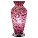 Mosaic Glass Vase Lamp - Purple Tile Flower - Bumbletree Ltd