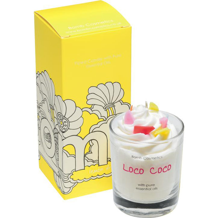 Loco Coco Piped Glass Candle - Bumbletree Ltd