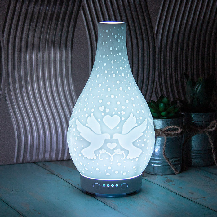 Lovebird LED Colour Changing Aroma Diffuser - Bumbletree Ltd