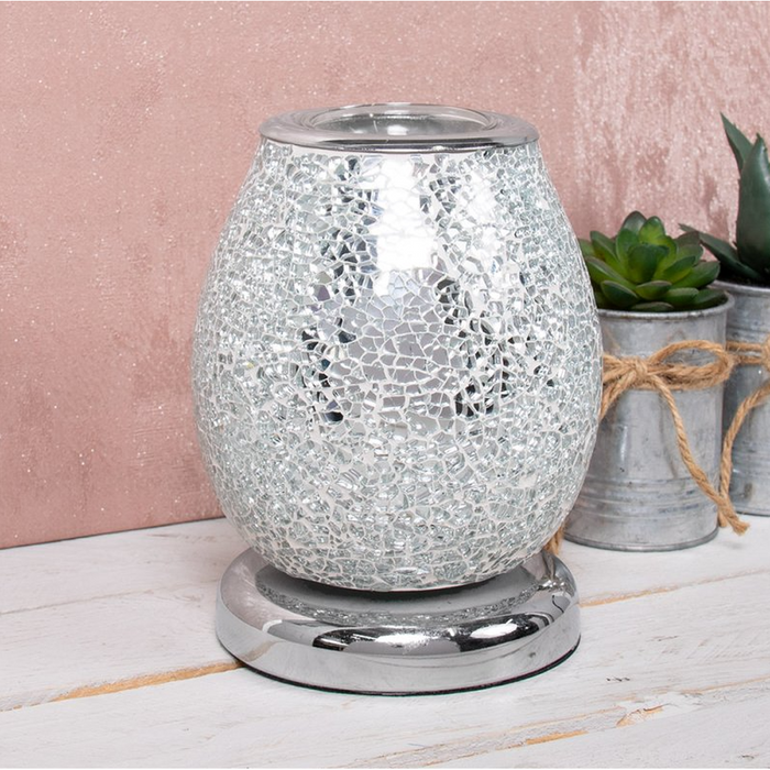 Mosaic Desire Silver LED Aroma Lamp - Bumbletree Ltd