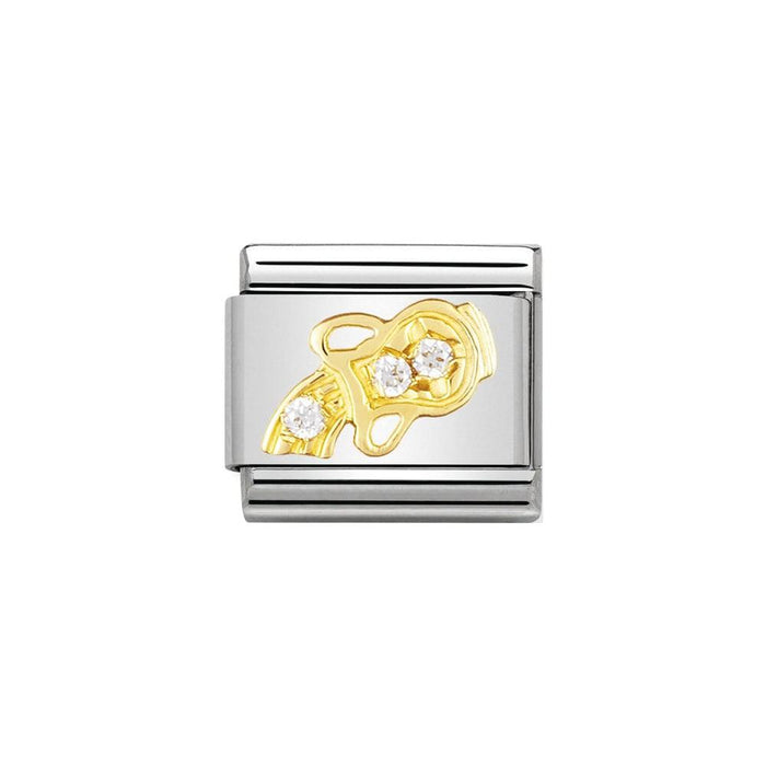 NOMINATION Classic Aquarius Cubic Zirconia Charm - Bumbletree Ltd