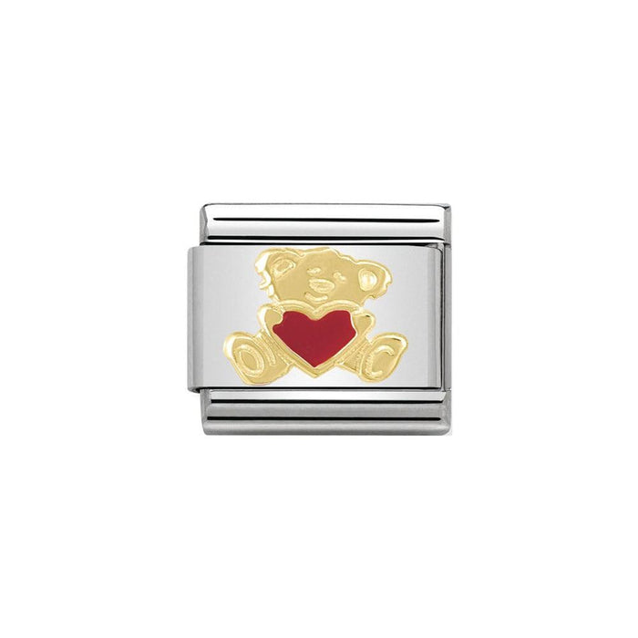 NOMINATION Classic Bear With Heart Charm - Bumbletree Ltd