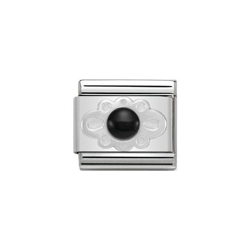 NOMINATION Classic Black Agate Ribbon Charm - Bumbletree Ltd