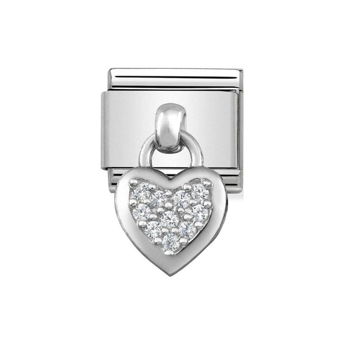 NOMINATION Classic CZ Heart Charm - Bumbletree Ltd