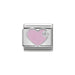 NOMINATION Classic CZ Silver and Pink Heart Charm - Bumbletree Ltd