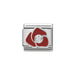 NOMINATION Classic CZ Silver and Red Rose Charm - Bumbletree Ltd