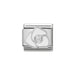 NOMINATION Classic CZ Silver and White Rose Charm - Bumbletree Ltd