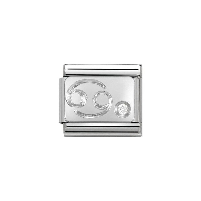 NOMINATION Classic CZ Silver Cancer Symbol Charm - Bumbletree Ltd