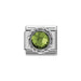 NOMINATION Classic CZ Silver Faceted Green Charm - Bumbletree Ltd