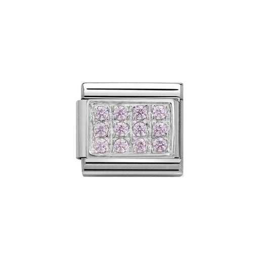 NOMINATION Classic CZ Silver Pink Charm - Bumbletree Ltd