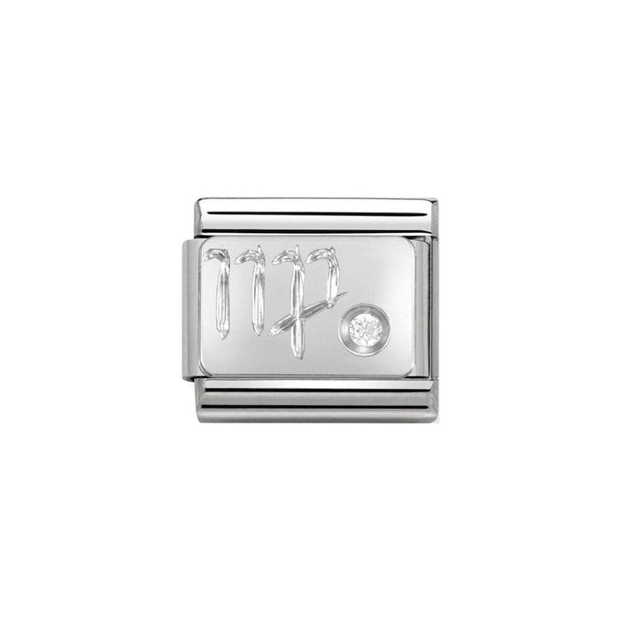 NOMINATION Classic CZ Silver Virgo Symbol Charm - Bumbletree Ltd