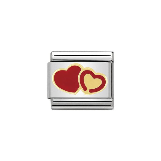 NOMINATION Classic Double Heart Charm - Bumbletree Ltd