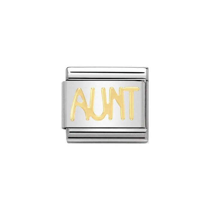 NOMINATION Classic Gold Aunt Charm - Bumbletree Ltd