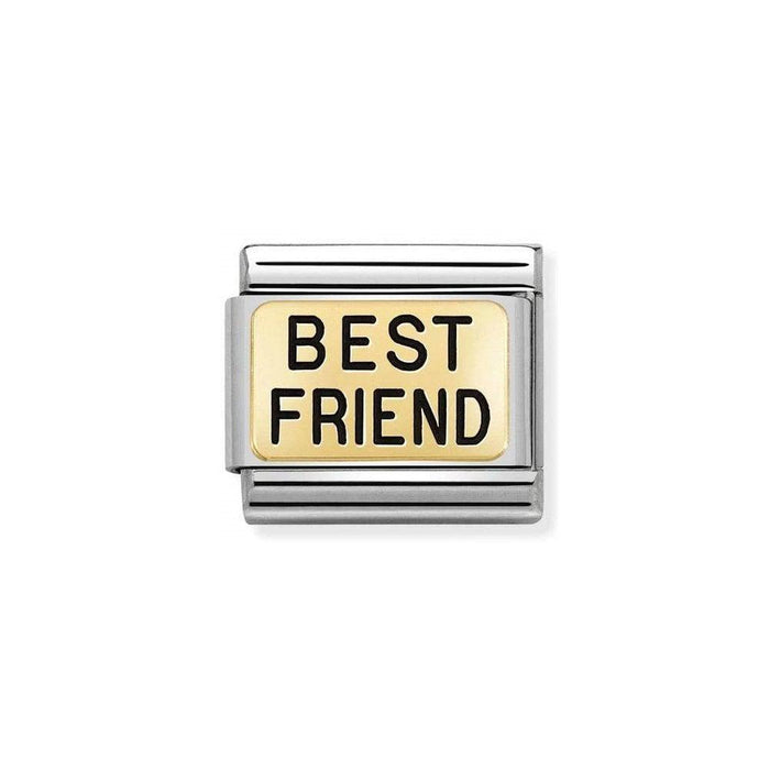 NOMINATION Classic Gold & Black Best Friend Charm - Bumbletree Ltd