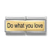 NOMINATION Classic Gold & Black Do What You Love Double Charm - Bumbletree Ltd