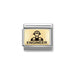 NOMINATION Classic Gold & Black Engineer Charm - Bumbletree Ltd