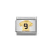 NOMINATION Classic Gold & Black Football Shirt Number 9 Charm - Bumbletree Ltd