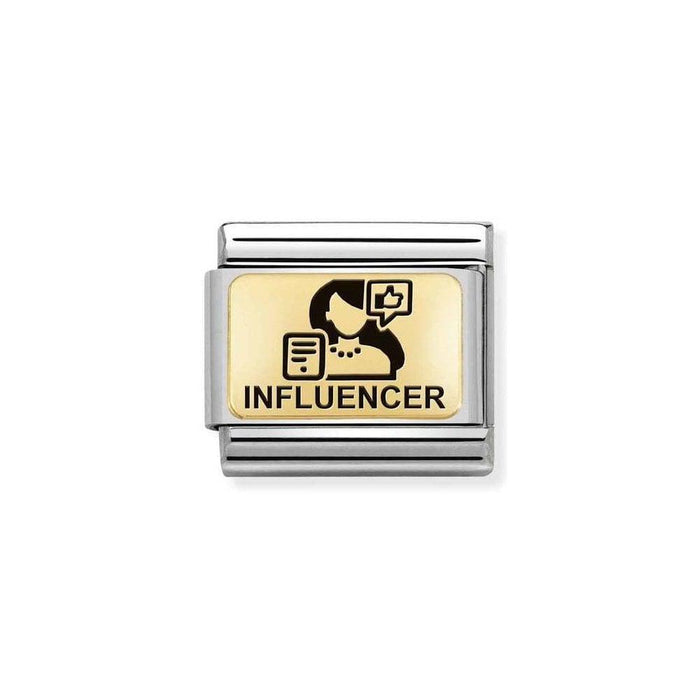 NOMINATION Classic Gold & Black Influencer Charm - Bumbletree Ltd