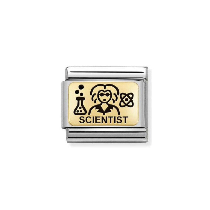 NOMINATION Classic Gold & Black Scientist Charm - Charms - Nomination - Bumbletree