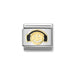 NOMINATION Classic Gold & Black Smile with Headphones Charm - Bumbletree Ltd