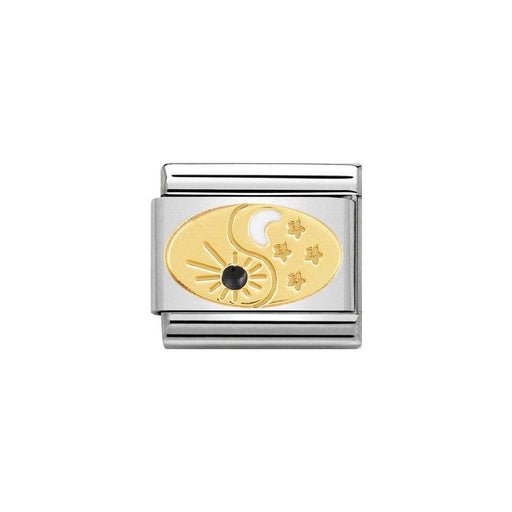 NOMINATION Classic Gold & Black Tao Sun & Moon Charm - Bumbletree Ltd