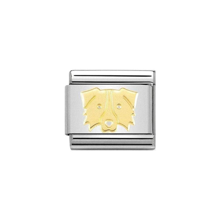 NOMINATION Classic Gold Border Collie Charm - Bumbletree Ltd