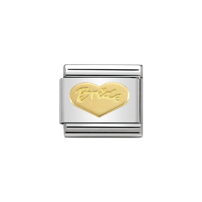 NOMINATION Classic Gold Bride Heart Charm - Bumbletree Ltd