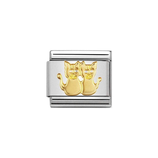 NOMINATION Classic Gold Cats Charm - Bumbletree Ltd