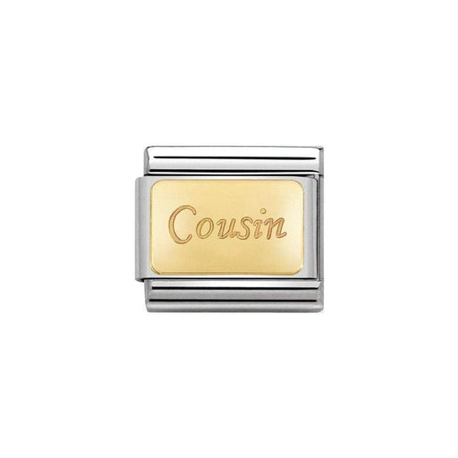 NOMINATION Classic Gold Cousin Plate Charm - Bumbletree Ltd