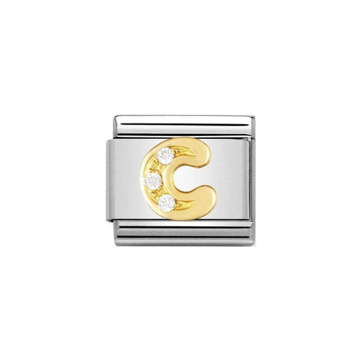 NOMINATION Classic Gold & CZ Letter C Charm - Bumbletree Ltd